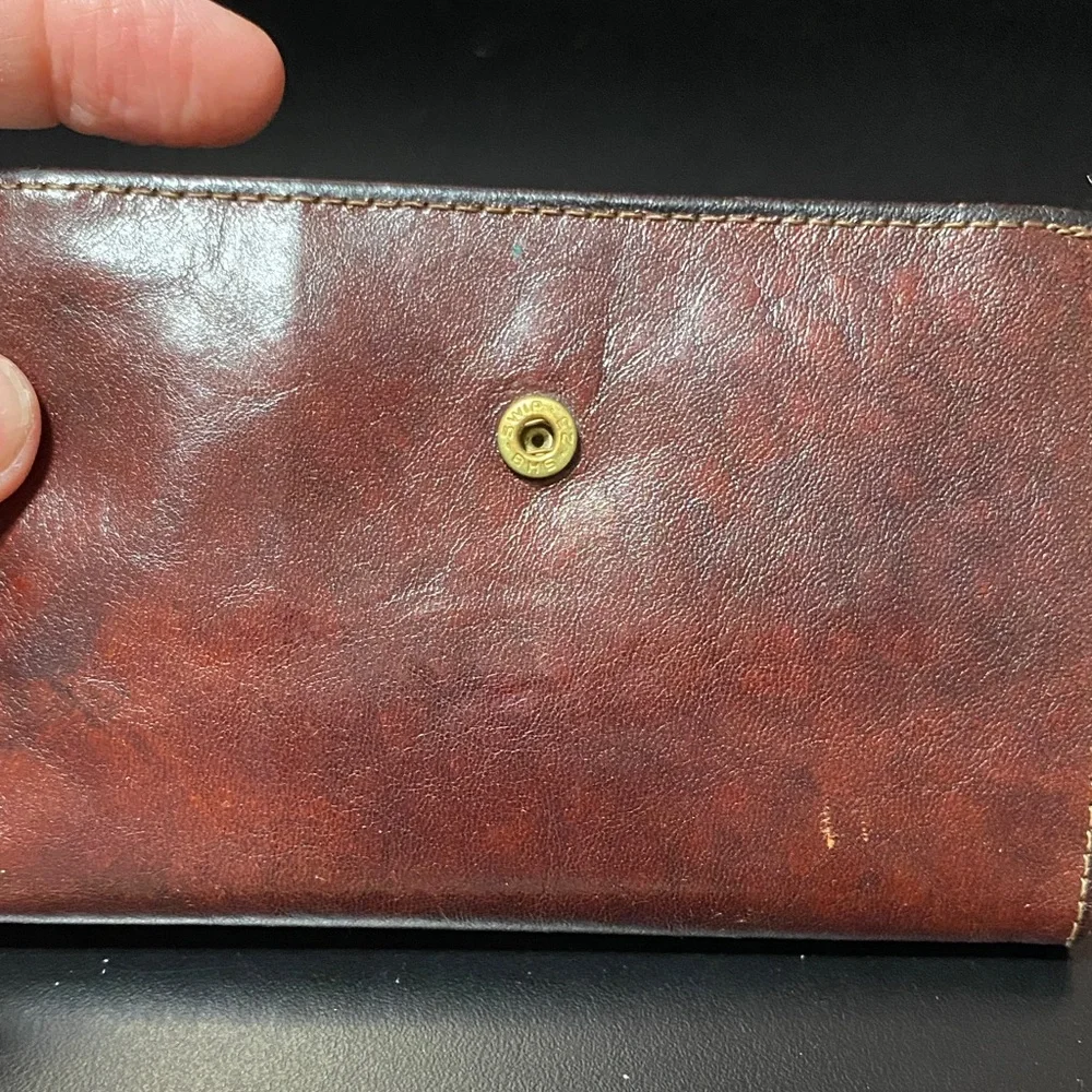 Vintage Bosca Brown full grain hide Leather Wallet